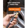 imageAstroAI 1 Pack Air Chuck Heavy Duty Closed Flow Lock On Tire Chuck with Clip for Inflator Gauge Compressor Accessories YellowClosed