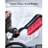 imageAstroAI 2 Pack 27quot Snow Brush and Ice Scrapers for Car Windshield Detachable Snow Scrapers with Ergonomic Foam Grip for Cars Trucks SUVs Heavy Duty ABS PVC Brush RedRed
