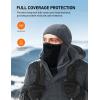 imageAstroAI 2 Pack Balaclava Ski Mask Winter Fleece Thermal Face Mask Cover for Men Women Warmer Windproof Breathable Cold Weather Gear for Skiing Outdoor Work Riding Motorcycle ampamp Snowboarding Gray