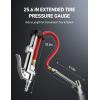 imageAstroAI 256 HeavyDuty Tire Pressure Gauge with Inflator Dual Head Chuck ANSI B401 Accurate Tire Inflator with Pressure Gauge 10120PSI Compatible with 14quot NPT Air Compressor