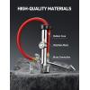 imageAstroAI 256 HeavyDuty Tire Pressure Gauge with Inflator Dual Head Chuck ANSI B401 Accurate Tire Inflator with Pressure Gauge 10120PSI Compatible with 14quot NPT Air Compressor