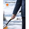 imageAstroAI 27quot Snow Brush and Ice Scrapers for Car Windshield Detachable Snow Scrapers with Ergonomic Foam Grip for Cars Trucks SUVs Heavy Duty ABS PVC Brush OrangeOrange