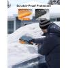 imageAstroAI 27quot Snow Brush and Ice Scrapers for Car Windshield Detachable Snow Scrapers with Ergonomic Foam Grip for Cars Trucks SUVs Heavy Duty ABS PVC Brush OrangeOrange
