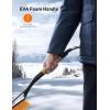 imageAstroAI 27quot Snow Brush and Ice Scrapers for Car Windshield Detachable Snow Scrapers with Ergonomic Foam Grip for Cars Trucks SUVs Heavy Duty ABS PVC Brush OrangeOrange