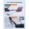 imageAstroAI 27quot Snow Brush and Ice Scrapers for Car Windshield Detachable Snow Scrapers with Ergonomic Foam Grip for Cars Trucks SUVs Heavy Duty ABS PVC Brush OrangeRed