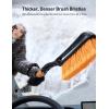 imageAstroAI 27quot Snow Brush and Ice Scrapers for Car Windshield Detachable Snow Scrapers with Ergonomic Foam Grip for Cars Trucks SUVs Heavy Duty ABS PVC Brush OrangeOrange