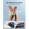 imageAstroAI 2quot 1 Ice Scraper ampamp Snow Shovel Kit 472quot Ice Scrapers for Car Windshield and 360 Pivoting Snow Brush Extendable Snow Shovel with Foam Grip for Car Trucks SUVs VehiclesOrangeOrange