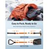 imageAstroAI 2quot 1 Ice Scraper ampamp Snow Shovel Kit 472quot Ice Scrapers for Car Windshield and 360 Pivoting Snow Brush Extendable Snow Shovel with Foam Grip for Car Trucks SUVs VehiclesOrangeOrange