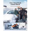 imageAstroAI 2quot 1 Ice Scraper ampamp Snow Shovel Kit 472quot Ice Scrapers for Car Windshield and 360 Pivoting Snow Brush Extendable Snow Shovel with Foam Grip for Car Trucks SUVs VehiclesOrangeOrange