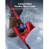 imageAstroAI 384quot Folding Snow Shovel for Car Extendable Snow Shovel with Thickened Aluminum Handle and Reinforced Iron Hinge Portable and Multifunctional for Cars Snowmobiles Camping and Mud GreyRed
