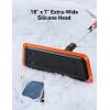 imageAstroAI 472 Inch 2in1 Snow Brush for Car Snow Broom and Detachable Ice Scraper with NonAbrasive Silicone Head for Cars Trucks SUVsOrangeBlackOrangeblack