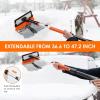 imageAstroAI 624quot Ice Scrapers for Car Windshield 3 in 1 Sturdy Snow Brush with Squeegee 10 Adjustable Length Settings Extendable Aluminum Handle 180 Pivoting Snow Brush for Car Truck SUVBlueorange