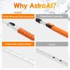 imageAstroAI 624quot Ice Scrapers for Car Windshield 3 in 1 Sturdy Snow Brush with Squeegee 10 Adjustable Length Settings Extendable Aluminum Handle 180 Pivoting Snow Brush for Car Truck SUVBlueorange
