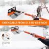 imageAstroAI 624quot Ice Scrapers for Car Windshield 3 in 1 Sturdy Snow Brush with Squeegee 10 Adjustable Length Settings Extendable Aluminum Handle 180 Pivoting Snow Brush for Car Truck SUVBlueorange