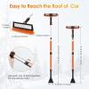 imageAstroAI 624quot Ice Scrapers for Car Windshield 3 in 1 Sturdy Snow Brush with Squeegee 10 Adjustable Length Settings Extendable Aluminum Handle 180 Pivoting Snow Brush for Car Truck SUVBlueorange