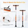 imageAstroAI 624quot Ice Scrapers for Car Windshield 3 in 1 Sturdy Snow Brush with Squeegee 10 Adjustable Length Settings Extendable Aluminum Handle 180 Pivoting Snow Brush for Car Truck SUVBlueorange