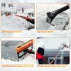 imageAstroAI 624quot Ice Scrapers for Car Windshield 3 in 1 Sturdy Snow Brush with Squeegee 10 Adjustable Length Settings Extendable Aluminum Handle 180 Pivoting Snow Brush for Car Truck SUVBlueorange