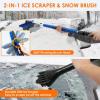 imageAstroAI 624quot Ice Scrapers for Car Windshield and Extendable Snow Brush with Foam Grip and 360 Pivoting Brush Head for Christmas Car Auto Truck SUVOrangeBlue