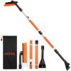 imageAstroAI 624quot Ice Scrapers for Car Windshield and Extendable Snow Brush with Foam Grip and 360 Pivoting Brush Head for Christmas Car Auto Truck SUVOrangeOrange