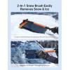 imageAstroAI 624quot Ice Scrapers for Car Windshield and Extendable Snow Brush with Foam Grip and 360 Pivoting Brush Head for Christmas Car Auto Truck SUVOrangeOrange