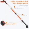 imageAstroAI 624quot Ice Scrapers for Car Windshield and Extendable Snow Brush with Foam Grip and 360 Pivoting Brush Head for Christmas Car Auto Truck SUVOrangeOrange