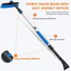 imageAstroAI 624quot Ice Scrapers for Car Windshield and Extendable Snow Brush with Foam Grip and 360 Pivoting Brush Head for Christmas Car Auto Truck SUVOrangeBlue