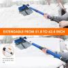 imageAstroAI 624quot Ice Scrapers for Car Windshield and Extendable Snow Brush with Foam Grip and 360 Pivoting Brush Head for Christmas Car Auto Truck SUVOrangeBlue
