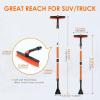 imageAstroAI 624quot Ice Scrapers for Car Windshield and Extendable Snow Brush with Foam Grip and 360 Pivoting Brush Head for Christmas Car Auto Truck SUVOrangeOrange