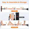 imageAstroAI 624quot Ice Scrapers for Car Windshield and Extendable Snow Brush with Foam Grip and 360 Pivoting Brush Head for Christmas Car Auto Truck SUVOrangeOrange