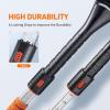 imageAstroAI 624quot Ice Scrapers for Car Windshield and Extendable Snow Brush with Foam Grip and 360 Pivoting Brush Head for Christmas Car Auto Truck SUVOrangeOrange