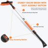 imageAstroAI 624quot Ice Scrapers for Car Windshield and Extendable Snow Brush with Foam Grip and 360 Pivoting Brush Head for Christmas Car Auto Truck SUVOrangeOrange