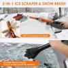 imageAstroAI 624quot Ice Scrapers for Car Windshield and Extendable Snow Brush with Foam Grip and 360 Pivoting Brush Head for Christmas Car Auto Truck SUVOrangeOrange