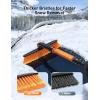imageAstroAI 624quot Ice Scrapers for Car Windshield and Extendable Snow Brush with Foam Grip and 360 Pivoting Brush Head for Christmas Car Auto Truck SUVOrangeOrange