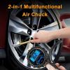 imageAstroAI Air Chuck 14quot FNPT Heavy Duty Dual Head Brass Tire Chuck Compatible with Inflator Air Pump Compressor Accessories for Truck Bus Car Motorcycle Leak Free