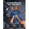 imageAstroAI Air Compressor Tire Inflator Portable Air Pump for Car Tires 12V DC Integrated Metal Structure Tire Pump 160PSI with LED Light for Cars Bicycles Motorcycles and Other InflatablesYellowBlue