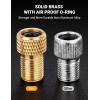 imageAstroAI Brass Presta Valve Adapter Convert Presta to Schrader Valve Adaptor for Bikes Inflate Tire by Standard Pump or Air Compressor 4 Pack