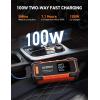 imageAstroAI Car Battery Jump Starter 6000A Peak 27000 mAh Portable Charger and Jumper Cables for All Gas120L Diesel Lithium Car Jump Starter Battery Pack Cables 100W Fast Charging
