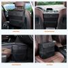 imageAstroAI Car Trash Can with Lid and Storage Pockets LeakProof Waterproof Car Garbage Can Large Opening Multipurpose Folding Trash Bin for Car