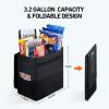 imageAstroAI Car Trash Can with Lid and Storage Pockets LeakProof Waterproof Car Garbage Can Large Opening Multipurpose Folding Trash Bin for Car