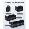 imageAstroAI Car Trunk Organizer Storage Large for SUV Truck Pickup Collapsible Trunk Organizer Portable Storage Box with Cooler Bag Foldable Cover Nylon Handles PU Bottom and PE Plate