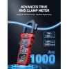 imageAstroAI Digital Clamp Meter Multimeter 2000 Counts Amp Voltage Tester Autoranging with ACDC Voltage AC Current Resistance Capacitance Continuity Live Wire Test NCV BlueBlue