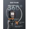 imageAstroAI Digital Tire Pressure Gauge Heavy Duty Tire Inflator Gauge 250PSI Air Chuck Compressor Accessories with Stainless Braided Hose Rotatable DialampampQuick Connect Coupler for TruckRVSUVWith Dual Head Brass Tire Chuck
