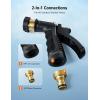imageAstroAI Foam Gun Car Wash Gun with Wash Mitt Quick Connect to Most Garden Hose Foam Blaster Equips with 34 Universal Garden 38quot Quick Connector Amber LableAmber