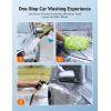 imageAstroAI Foam Gun Car Wash Gun with Wash Mitt Quick Connect to Most Garden Hose Foam Blaster Equips with 34 Universal Garden 38quot Quick Connector Amber LableAmber