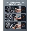 imageAstroAI Glow Dial Tire Inflator with Pressure Gauge 100 PSI Heavy Duty with Large 2quot Easy Read Glow Dial Air Chuck Quick Connect Coupler and Rubber Hose Compressor Accessories Gifts for Men