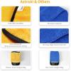 imageAstroAI Microfiber Towels for Cars 6Pack Absorbent and Reusable Microfiber Cleaning Cloth for CarDomestic Cleaning Yellow Blue Gray 16quot x 16quot
