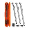 imageAstroAI Pencil Tire Pressure Gauge 2 Pack 1075PSI 10120PSI 2 Span Valve Caps with Case Stainless Steel Body and Metal Made Nozzle 3 Measurements for Cars Bikes Vehicles PickupsOrange