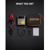 imageAstroAI Portable Car Jump Starter with Air Compressor 150PSI 1750A Car Jumper Starter Battery Pack with Cordless Tire Inflator 75 Gas50L Diesel 12V Jump Box Large LCD Display Lights1750AYellow