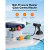 imageAstroAI Pressure Washer Spray Nozzle Tips 5Pack5 Cleaning Angles 14 Quick Connector 25 GPM Nozzle Size Fit Most Pressure Washers