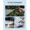 imageAstroAI Short Pressure Washer Gun with Swivel  High Pressure Washer with 4 Nozzles and 38 Swivel Quick Connector Plug  4060PSI Max and Compatible with Hose Foam Cannon Car Wash Foam Gun BlackBlack